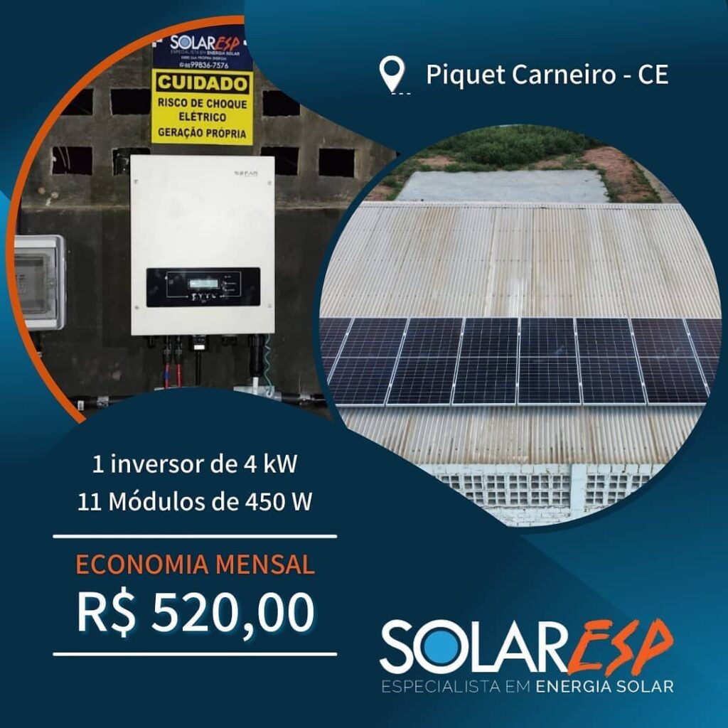 Energia Solar em Piquet Carneiro