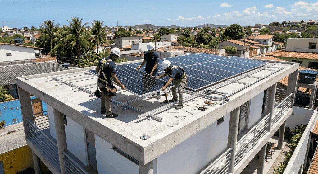 Energia solar na cidade de Barro