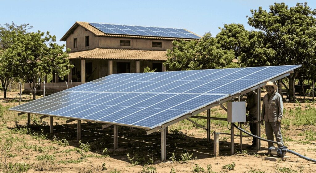 Energia solar na cidade de Cariús